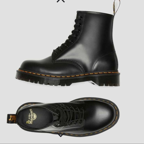 Dr. Martens Shoes - Dr Martens 1460 Bex Smooth Leather Platform Combat Boots  25345001  size 8